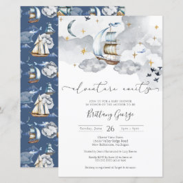 Budget - inbjudan till Nautical Fantasy Baby Showe