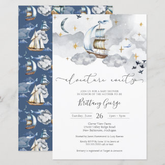Budget - inbjudan till Nautical Fantasy Baby Showe