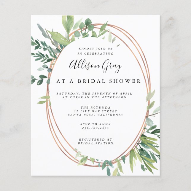 Budget Inbjudningskort för möhippan Flyer (Framsidan)