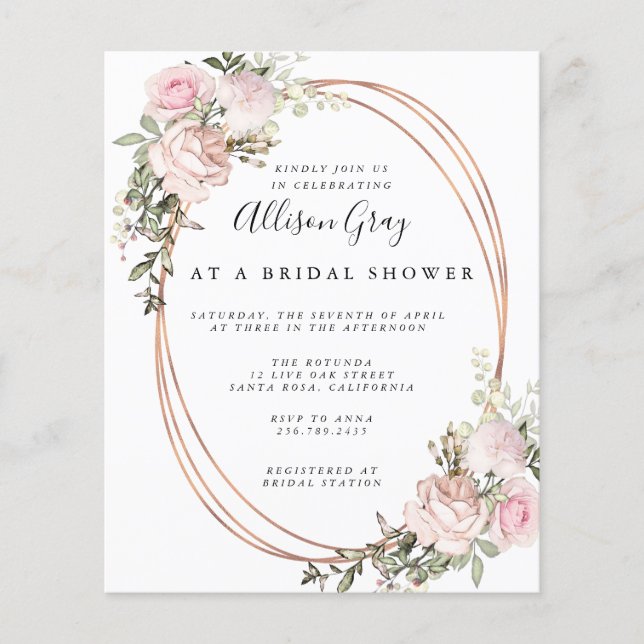 Budget Inbjudningskort för möhippan Flyer (Framsidan)