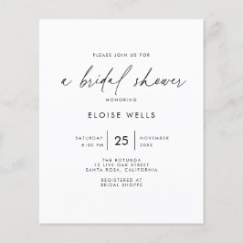 Budget Inbjudningskort för möhippan Flygblad