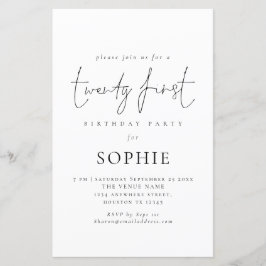 Budget Informal Script 21:a födelsedagen Party Inb