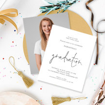 Budget Inofficiell typografi Foto Grad Fest Inbjud