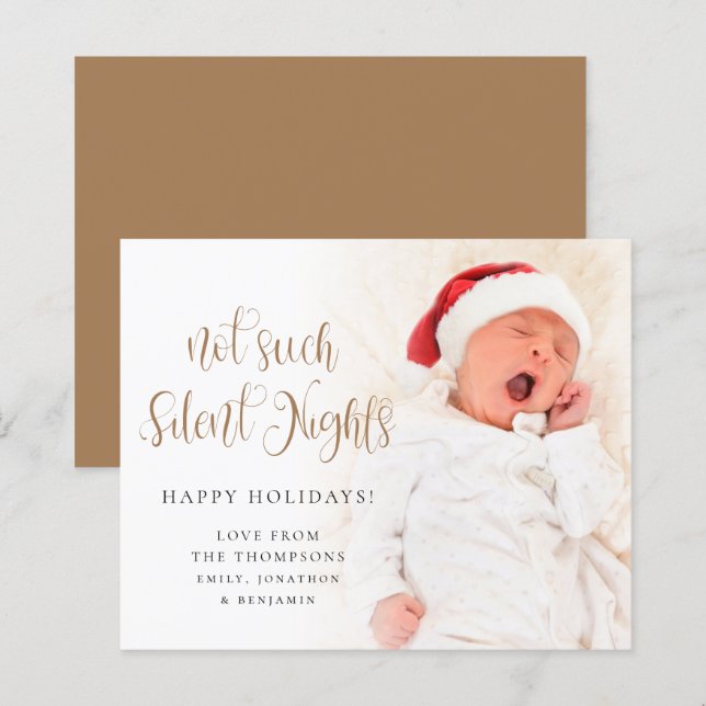 BUDGET Inte Så Stilla Nätter Baby manus Foto (Fram/baksida)