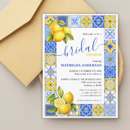 Budget Italienska Tiles Lemon Sommar Möhippa Inbjudningar