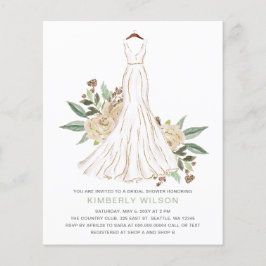 Budget Ivory Blommigt Bröllop Dress Möhippa