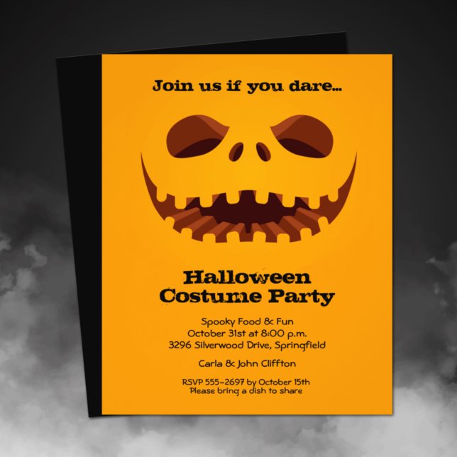 Budget Jack o'Lantern Halloween Flygblad (Printed on affordable THIN 80 lb flyer paper - heavier paper available in our collection.)
