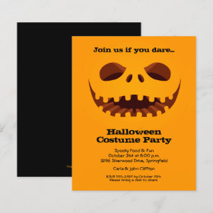 Budget Jack o'Lantern Halloween-inbjudningar