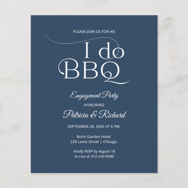 Budget jag gör BBQ-fest Invitation (Framsida)