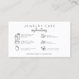 Budget Jewelry Care Instructions Earring Business Visitkort