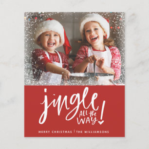 Budget Jingle All the Way Modern Julfoto Flygblad