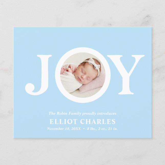BUDGET Joy Blue CHIC Photo Baby Första jul (Framsida)