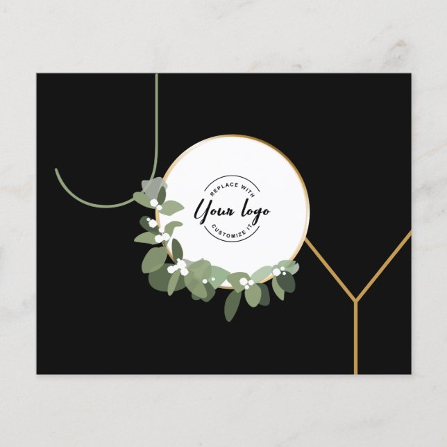 Budget Joy Business Logotyp Glad helg Black Flygblad (Framsidan)