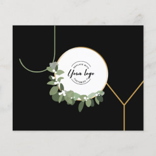 Budget Joy Business Logotyp Glad helg Black Flygblad