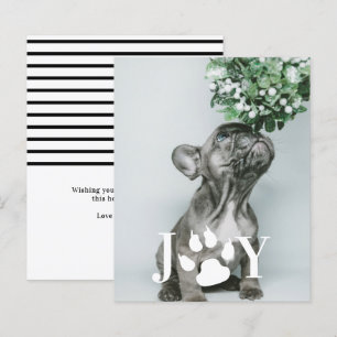 BUDGET Joy Hund Paw Skriv ut julfotkort