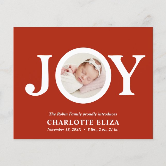 BUDGET Joy RED CHIC Photo Baby Första jul (Framsida)