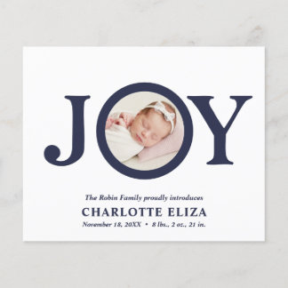 BUDGET Joy White Navy Photo Baby Första jul