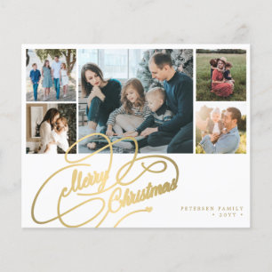 BUDGET - Jul 5-fotosamlingskort, Helgdag Flygblad