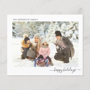 Budget Jul Foto Modern Minimal 2025 Xmas-kort Flygblad