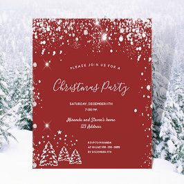 Budget jul - inbjudan till party red silver