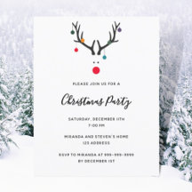 Budget jul party - Modern reninbjudan