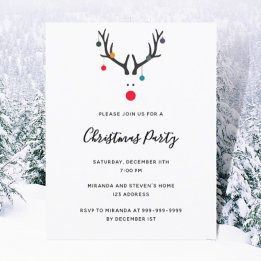 Budget jul party - Modern reninbjudan