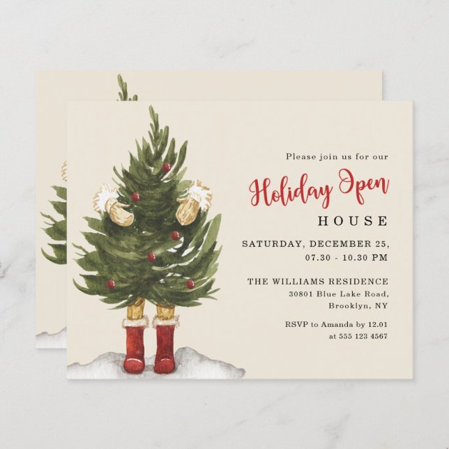 Budget Julgran | Husfest Flyer (Fram/baksida)