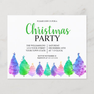 Budget Julgranar Party-inbjudan