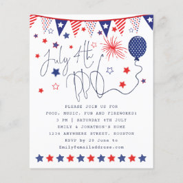 Budget juli 4:e Rött vitt blått Stjärnskript Inbju