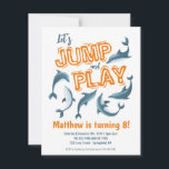 Budget Jump Play Dolphin Park Kids Party Birthday Anteckningskort<br><div class="desc">Anpassa din fantastisk budget till uppspelning av delfinparken Kids Party Orange Bjuddagens inbjudan till din namn/ålder och överraska familj och vänner! Det här är ett budgetalternativ för den här utformningen, som skrivs ut på ett anteckningskort. Om du behöver hjälp, så känna dig fri att nå ut till oss, och vi...</div>
