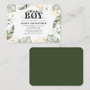 Budget Jungle Safari Animal Baby Shower-inbjudan Anteckningskort