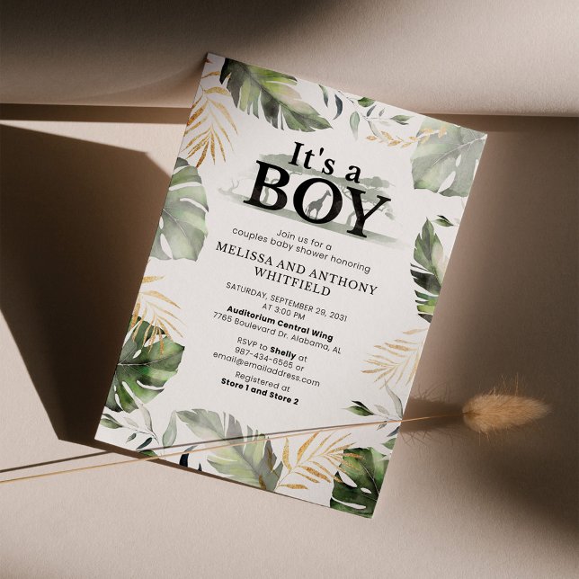Budget Jungle Safari Giraffe Baby Shower Boys (Skapare uppladdad)