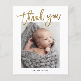 Budget Kalligrafi Foto Baby Tackkort