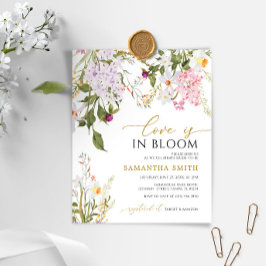 BUDGET Kärlek i bloom Wilblommes Shower-inbjudan