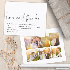 Budget Kärlek Tack 5 foton Bröllop Tack