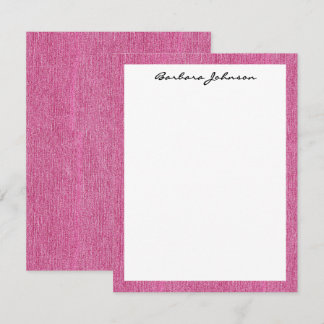 Budget Klient Vän Present, Rosa Denimtryck Anteckningskort