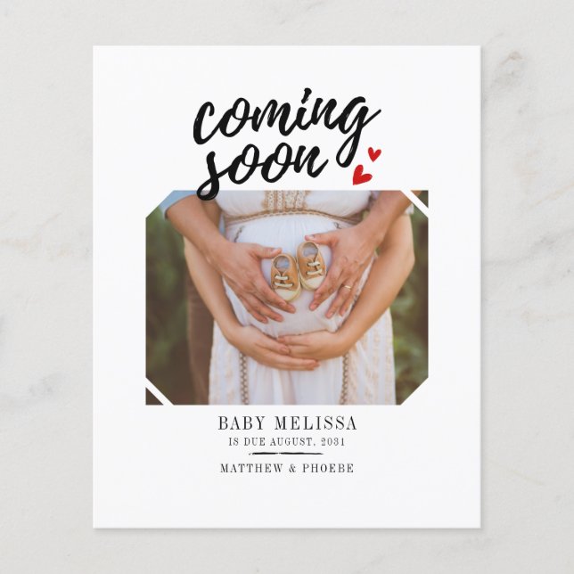 Budget Kommer Snart Graviditets Foto Annonsering (Framsida)