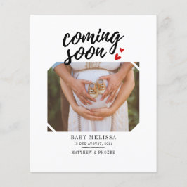 Budget Kommer Snart Graviditets Foto Annonsering