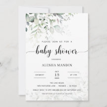 Budget Könsneutral Greenery Baby Shower