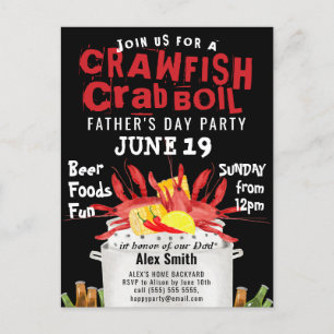 BUDGET Kräftor Boil Party-inbjudan Fars dag Vykort
