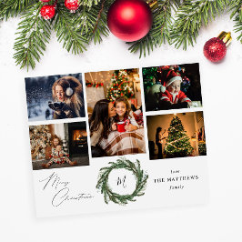 Budget Krans Monogram 5 Foto God Jul Flygblad