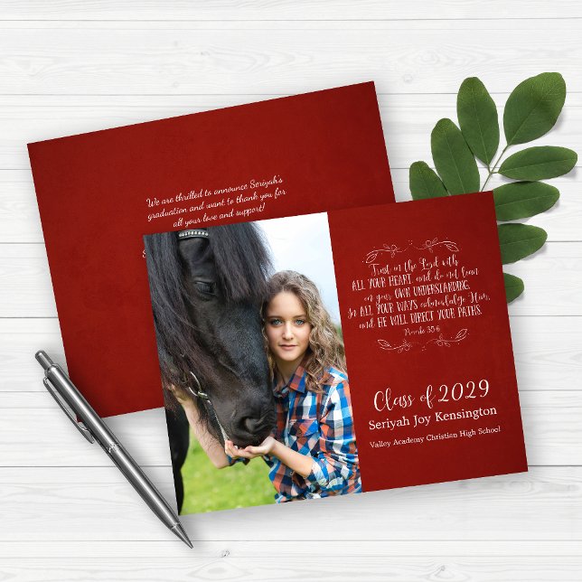 Budget Kristet examensbibelvers Röd (Skapare uppladdad)