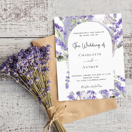 Budget lavender-blommigt-bröllopsinbjudan