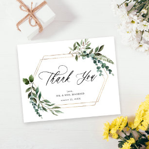 Budget Leaves & Eucalyptus Guld Tack Flygblad