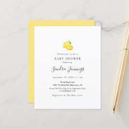 Budget Lemon Baby Shower Elegant Minimalistisk