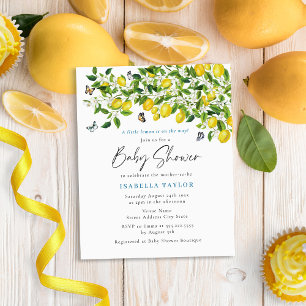 Budget Lemon Sommar Bebis Shower Inbjudan