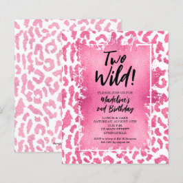 Budget Leopard två Vilder 2:a födelsedagsinbjudan