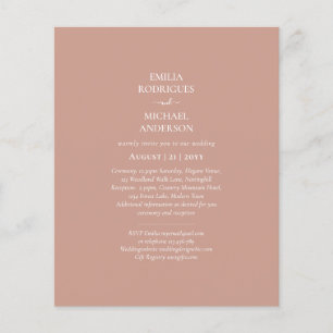 BUDGET Light Terracotta Monochrome BRÖLLOP Flygblad