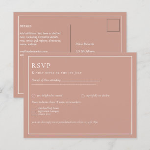 BUDGET Light Terracotta Monochrome BRÖLLOP Vykort