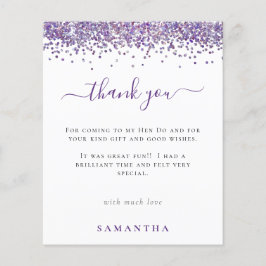 Budget Lila Glitter Photo Hen Party Tack